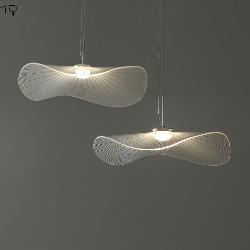 Nordic Creative Individual Hat Pendant Lights Designer Fashion Lotus Leaf Decorative Hanging Lamp