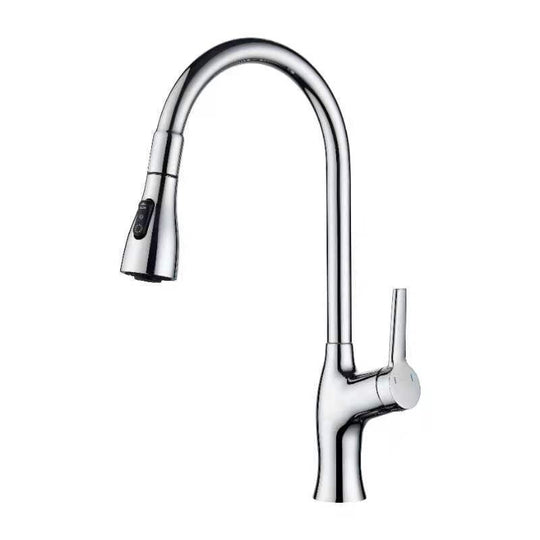 Brass Kitchen Faucets Pull Out Spout Mixer Taps Hot Cold Water Accessories Deck Mounted Stream