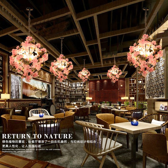 Small Fresh Plants Flowers Music Restaurant Barbecue Creative Industry Wind And Clear Bar