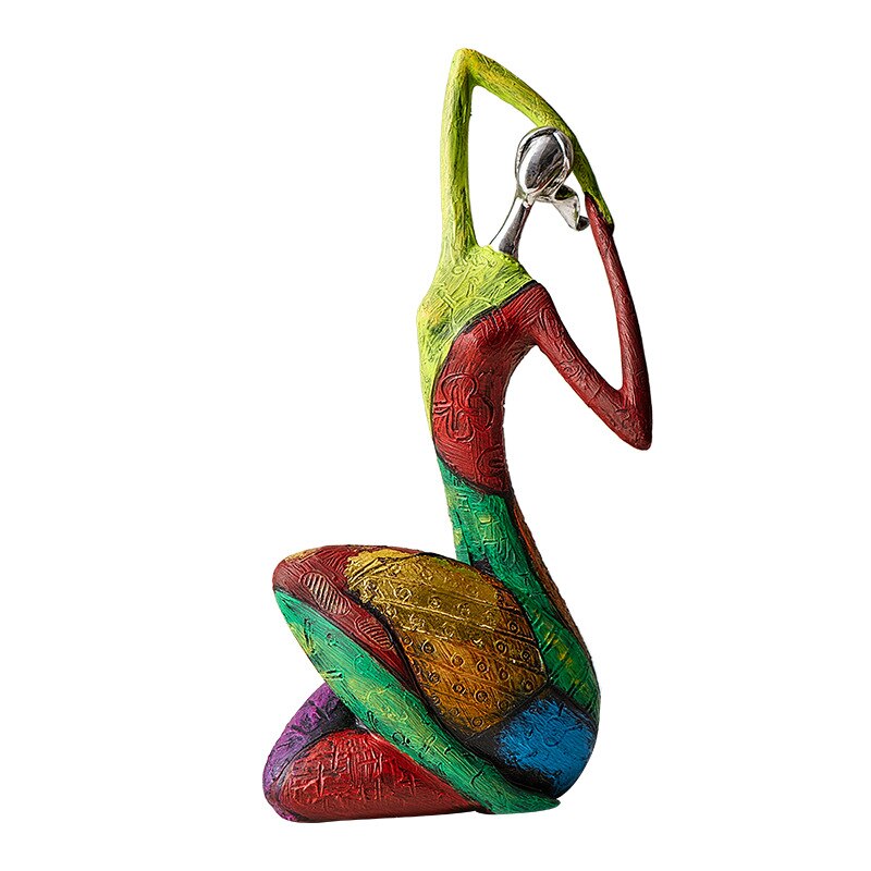 Abstract Art Resin Woman Sculpture: A Modern & Vibrant Touch For Home Decor Items