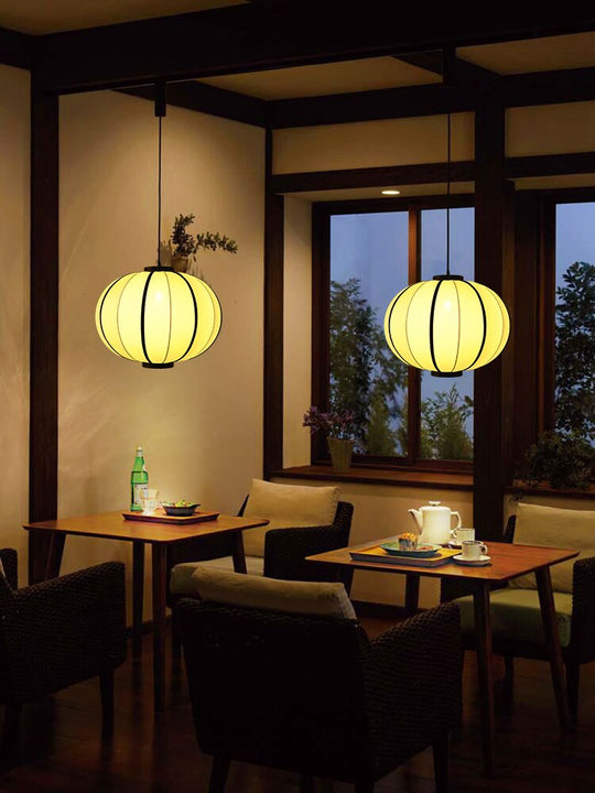 New Retro Lantern Pendant Lights Led E27 Zen Art Indoor Lighting Living Room Restaurant Tea Aisle