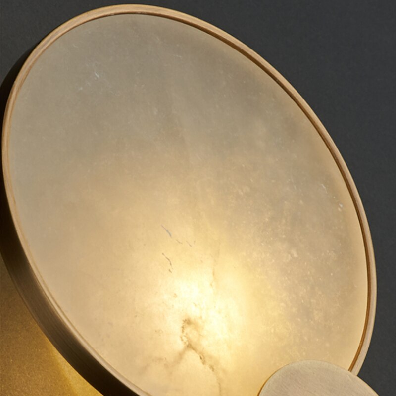 Round Marble Wall Lights Foyer Bedside Lamp Aisle Corridor Bathroom Classical Sconce E14 Bulb 110 -