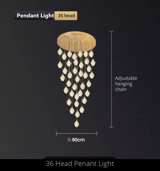 New Nordic Simple Ceramic Magnolia Restaurant Chandelier Hotel Sales Office Personality Bedroom