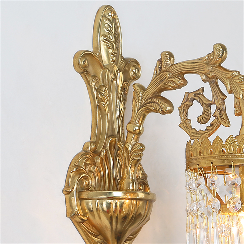 New European Copper Living Room Wall Lamp Modern Bedroom Bedside Light Tv Background Staircase
