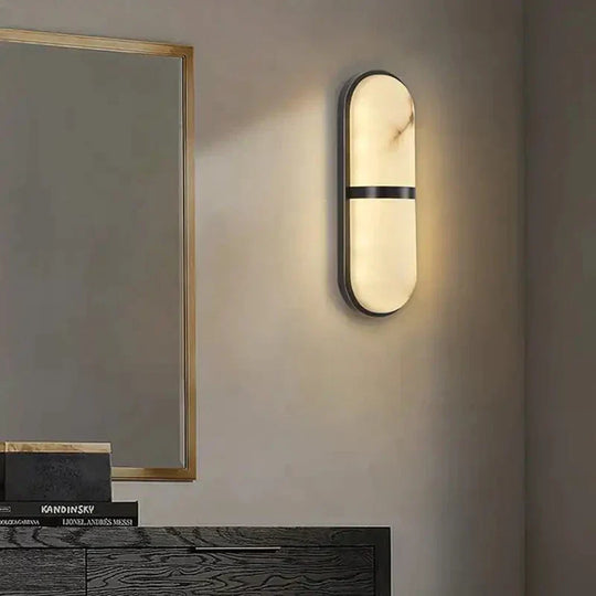 Sophia - Marble And Copper Wall Light Creative Bedside Sconce For Modern Home Decor Lamp