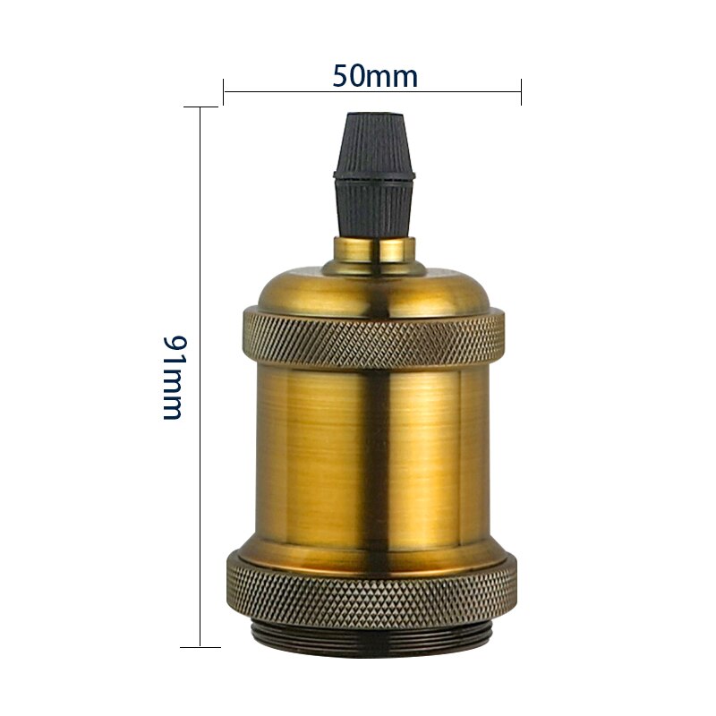 Retro Vintage Pendant Lights - E27/E26 Lamp Holder Socket Gold Bronze / E27 Light