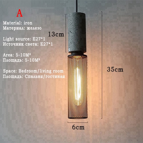Retro Loft Pendant Light Russia Vintage Industrial Lamp Fixtures Bedroom Cafe Kitchen Adjustable