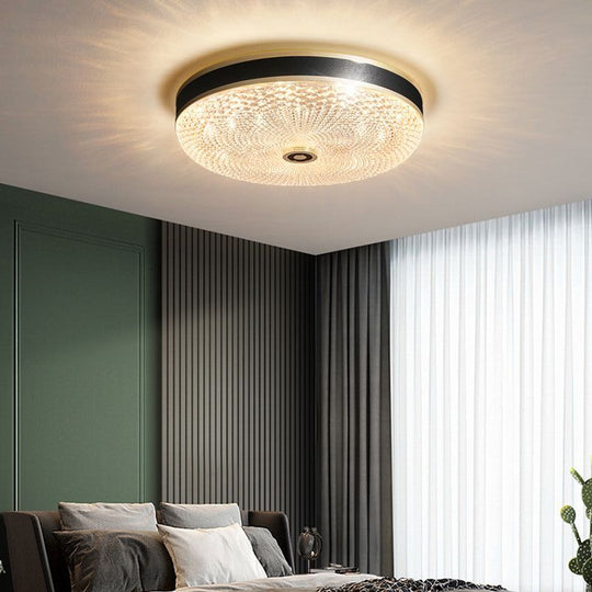 Luxury Modern Led Crystal Round Ceiling Chandelier - Minimalist Design For Home Living Bedroom