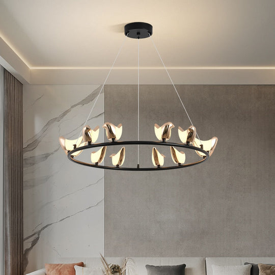 Modern Hallway Stair Led Pendant Lamp Light Creative Mounted Bird Wall Sconce Bedroom Bedside