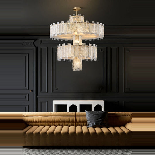 1 - 3 Layer G9 Led Retro Golden Copper Chandelier Lighting Fixtures Hanging Lapmps Lustre
