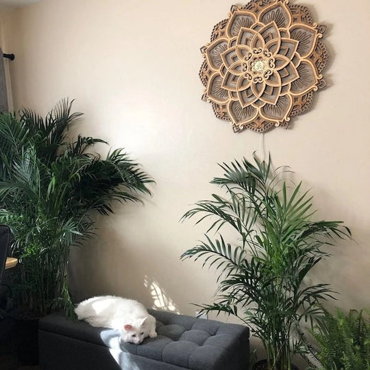 Led Wall Light Mandala Yoga Room Lamp