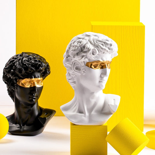 Resin David Bust Sculpture: Elegant Office And Home Decor Accessory Items