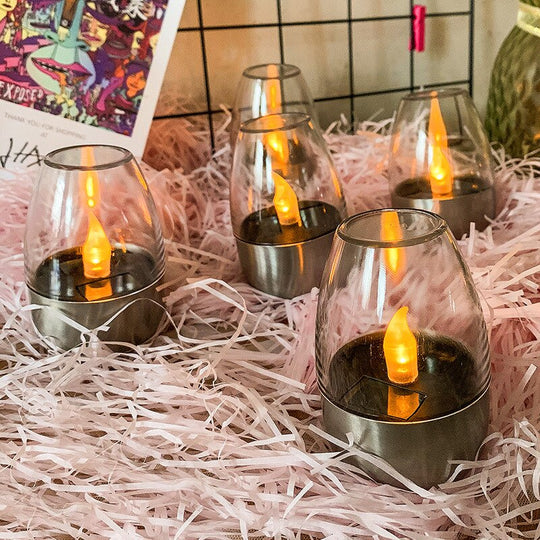 Outdoor Solar Lights Garden Decoration Light Led Candle Lamps Lawn Deck Night Fro Courtyard Pathway