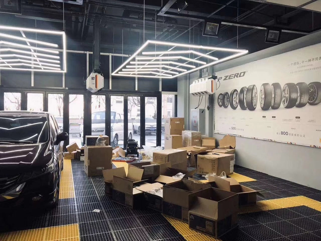 Customized High Power Supermarket Pendant Car Detailing Exhibition Arrow Shaped Led Bar Repair