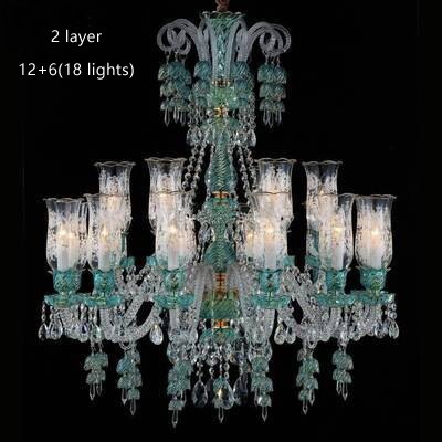 Led Chandeliers Living Room Crystal Lamp Modern Restaurant Bedroom Study Candle Light Glass Fixture