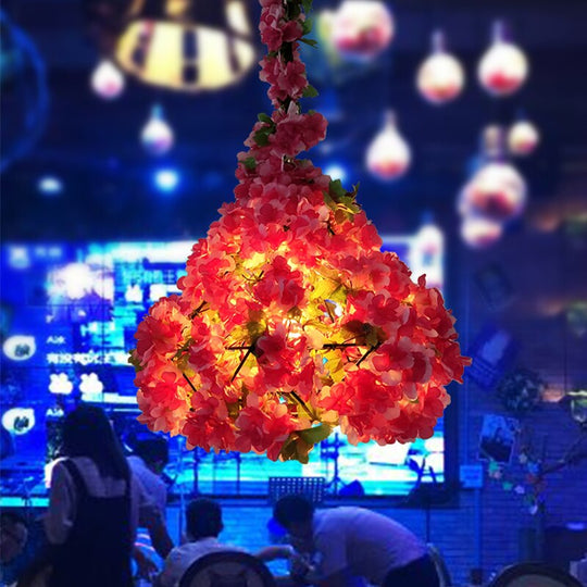 Simulation Of Cherry Blossom Restaurant Wine Market Pendant Light Milk Tea Shop Theme Hotel Front