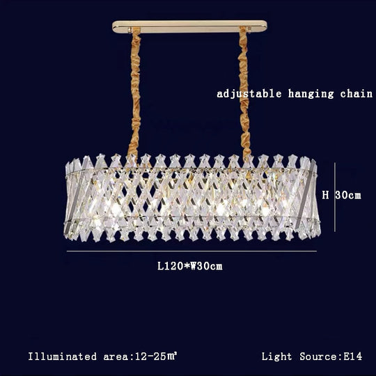Cosmos - Postmodern Luxury Crystal Chandelier For Foyer Home Long 120Cm / Silver Frame Warm Light