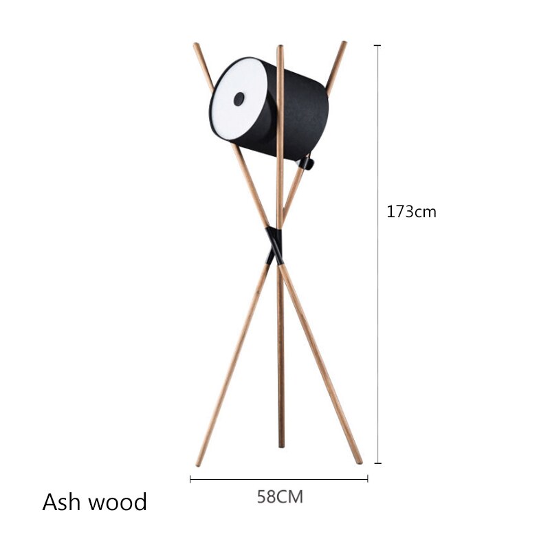 Nordic Minimalist Solid Wood Led Floor Lamp Living Room Home Decor Bedroom Bedside Hotel Villa Sofa