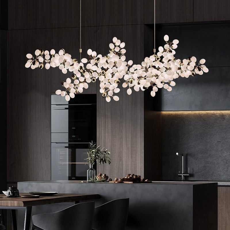 Modern Luxury Restaurant Chandelier Villa Living Room Crystal Lamp Art Decoration Long Glass Ball