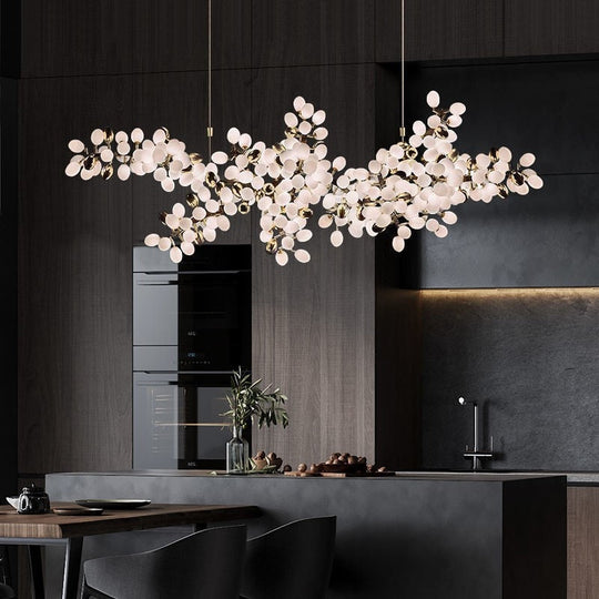 Modern Luxury Restaurant Chandelier Villa Living Room Crystal Lamp Art Decoration Long Glass Ball
