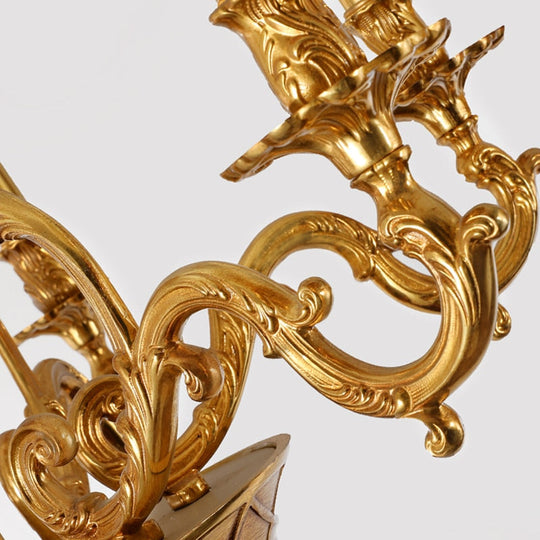 Regal - All Copper French Vintage Chandelier For Indoor Living Room Bedroom And Study Chandelier