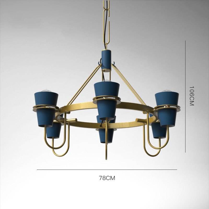 Nordic Horn Industrial Lamp Chandelier For Living Room Dining Led Lighting Fixtures Modern Iron Art