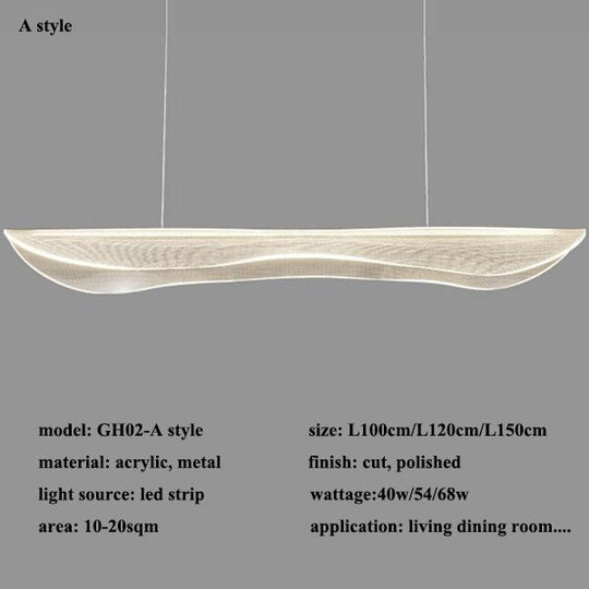 Modern Dimmable Led Chandelier - Acrylic Lustre Lighting For Dining Room And Home Decor A Style / A