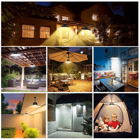 Remote Led Solar Pendant: Waterproof Chandelier For Gazebos And Outdoor Spaces Lights