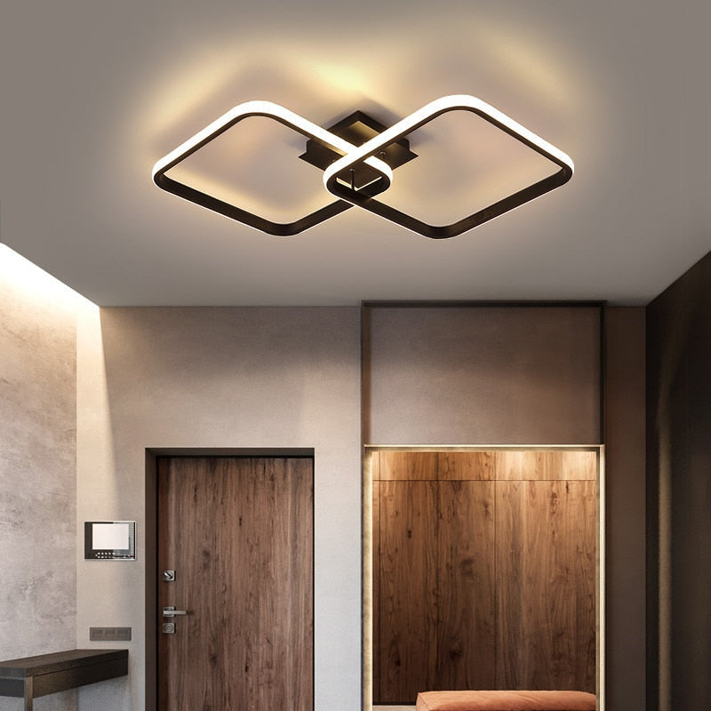Nordic Circular White Led Ceiling Lights For Living Room Dining Rings Lamps Kitchen Bedroom Light