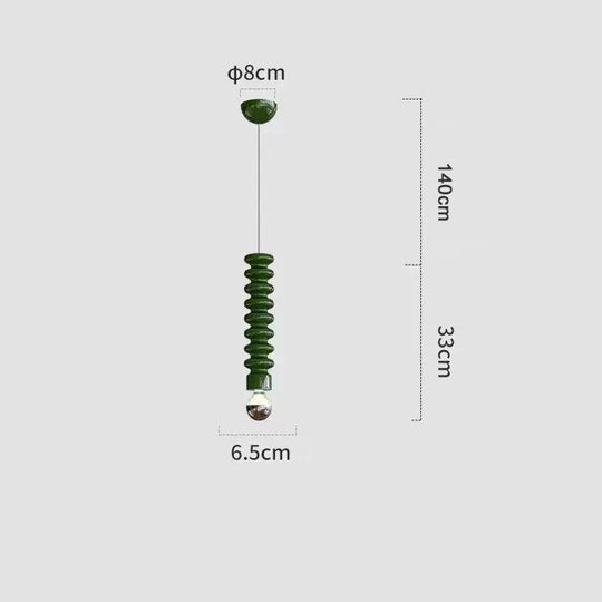Creative Nordic Minimalist Bedside Pendant Lamp - French Style Bedroom Atmosphere Green Light