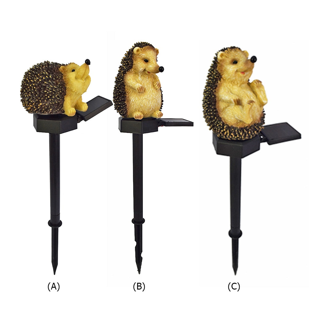 Solar Garden Lawn Light Hedgehog Resin Ground Lamp Waterproof Outdoor Courtyard Landscape Spotlight