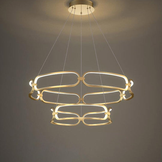 Modern Luxury Living Room Dining Creative Bar Front Desk Online Red Circle Designer Round Art Lamp