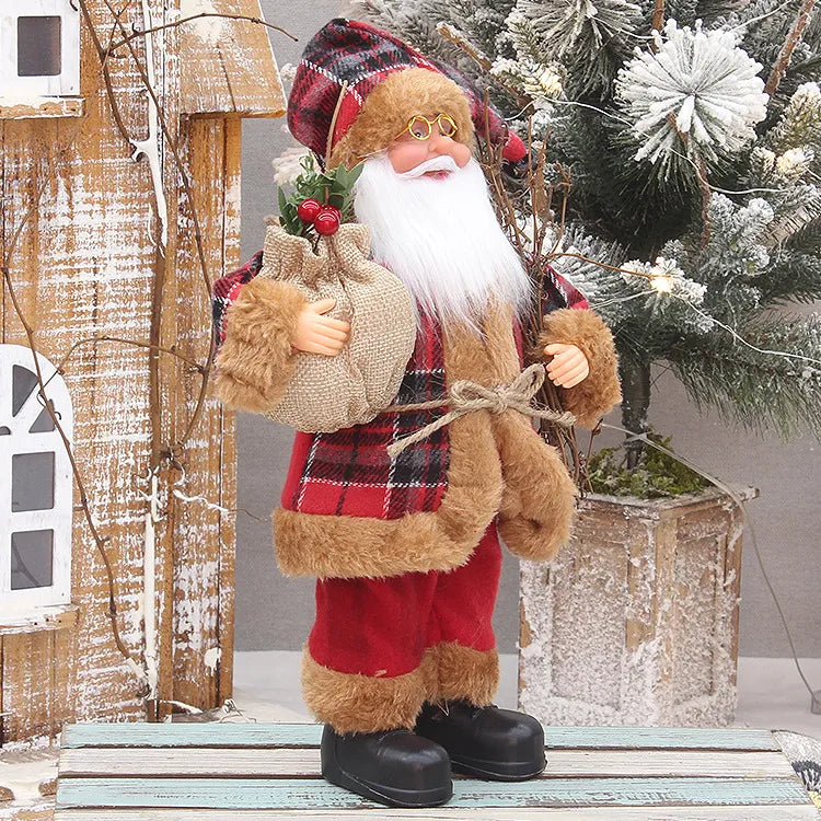 30 Cm Standing Father Holiday Celebration Home Decor Multi Style Christmas Doll Decoration Supplies