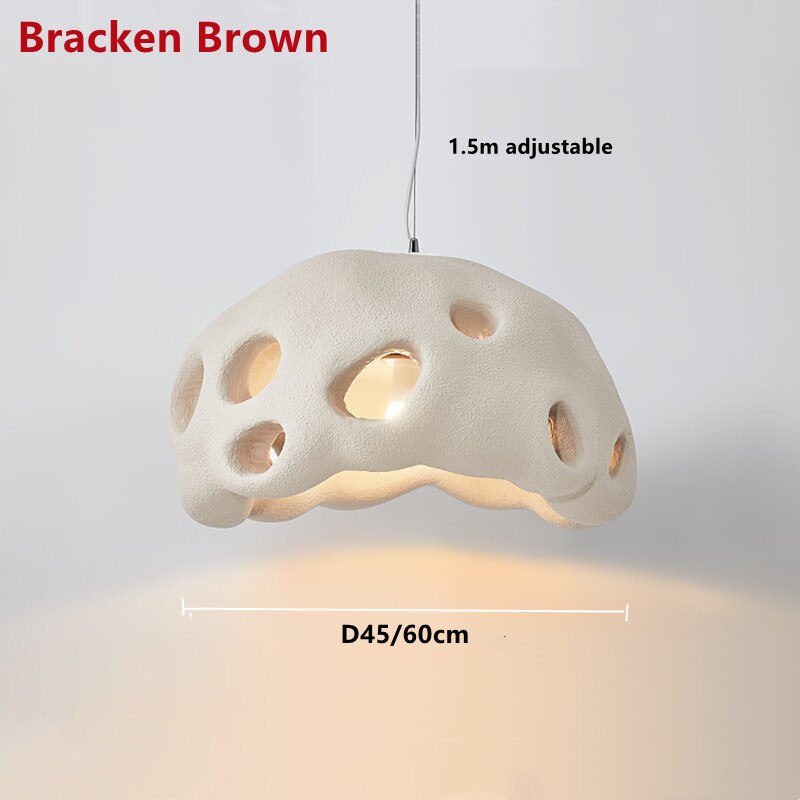 Nordic Wabi - Sabi Cream Pendant Light - Designer Led Decor Lamp For Restaurants Living Rooms