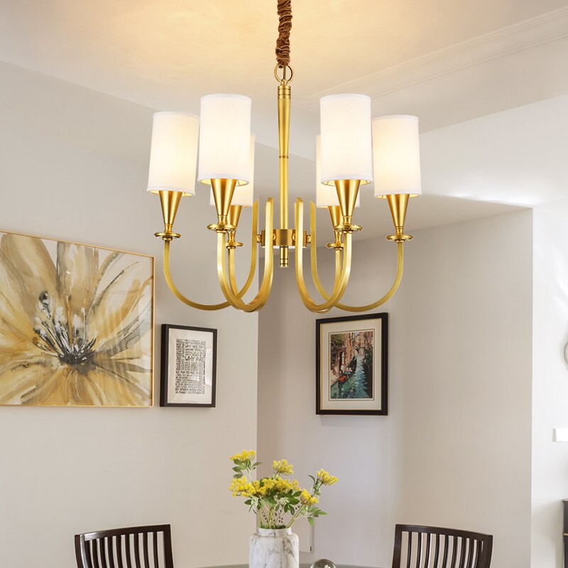 Refined Copper Elegance: Classic American Country - Style Chandelier For Living Spaces Chandelier