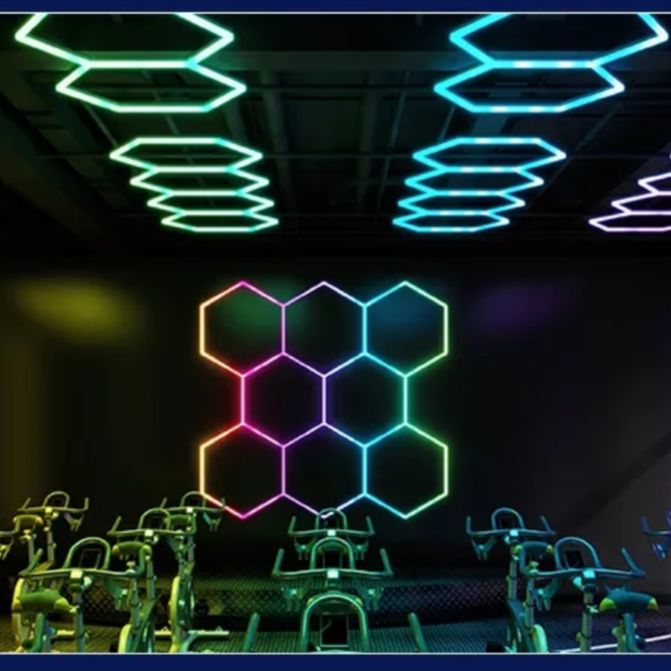 3 Hex High Quality Indoor Lighting Modern Rgb Hexagon Lights For Garage Gaming Rhythm Dancing