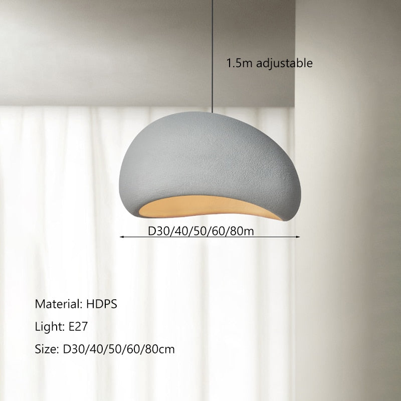 Nordic Minimalist Wabi Sabi Led Pendant Lights: Elegant Home Decor Chandelier For Dining Room Bar