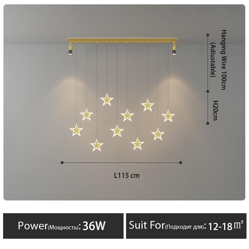 Nordic Modern Led Pendant Lights Dining Table Kitchen Chandeliers Living Room Hotel Restaurant