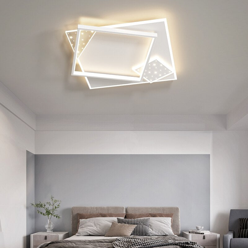 Simple Modern Led Chandeliers Atmosphere Living Room Ceiling Lamp Creative Starry Bedroom Whole