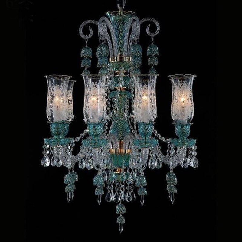 Led Chandeliers Living Room Crystal Lamp Modern Restaurant Bedroom Study Candle Light Glass Fixture