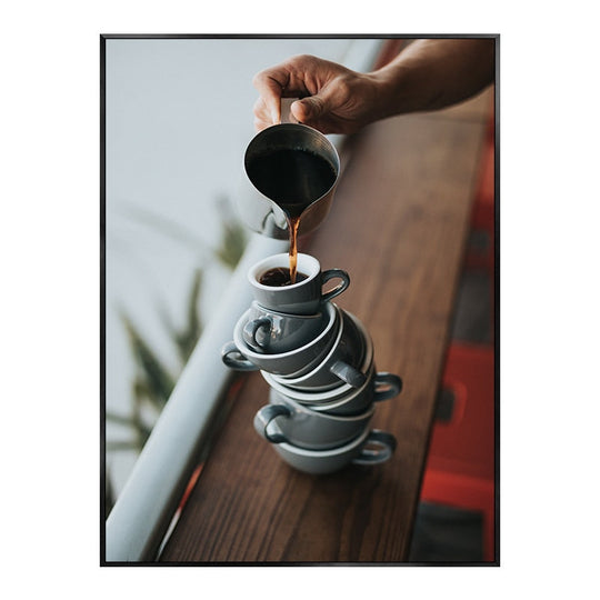 Nordic Coffee And Afternoon Tea Canvas Wall Art: Decorative Poster Prints 13X18Cm No Frame /