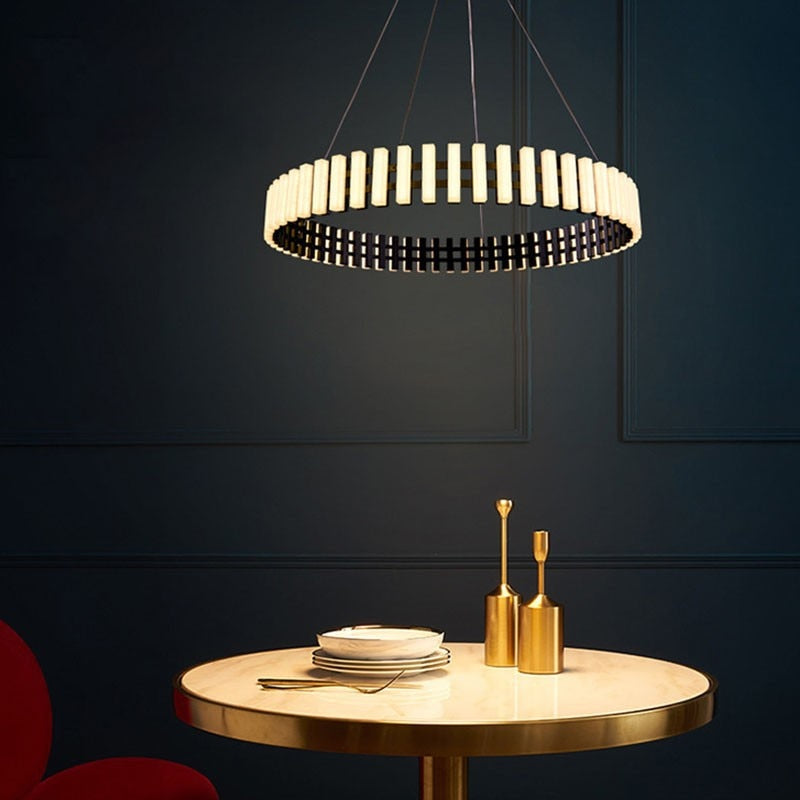 Modern Led Piano Ceiling Chandeliers Nordic Ring Living Dining Room Pendant Lamp Bar Bedroom