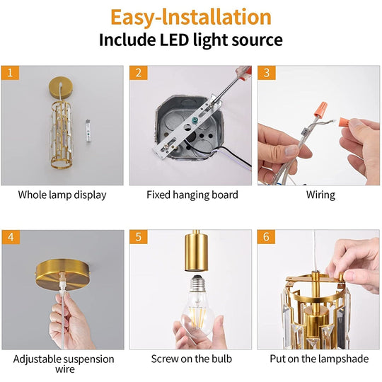 Adjustable Modern Pendant Light: Elegant Crystal Chandeliers For Kitchen Island Dining Room And