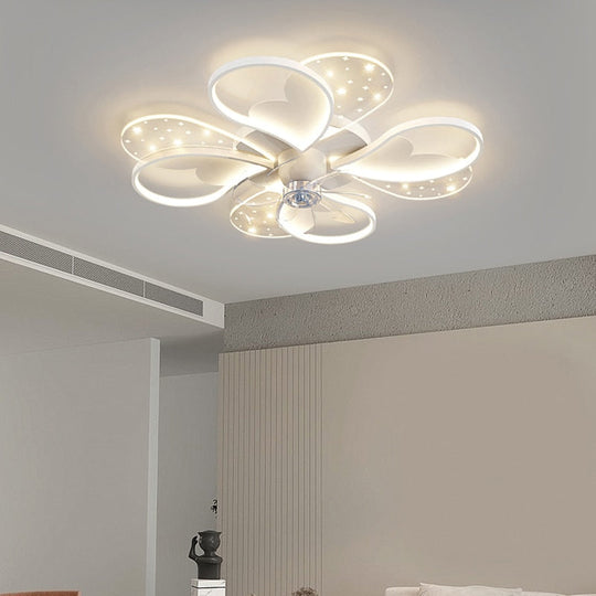 Nordic - Inspired Ceiling Fan Light Lamp - Ideal For Bedroom And Dining Room Decor With Led Lights