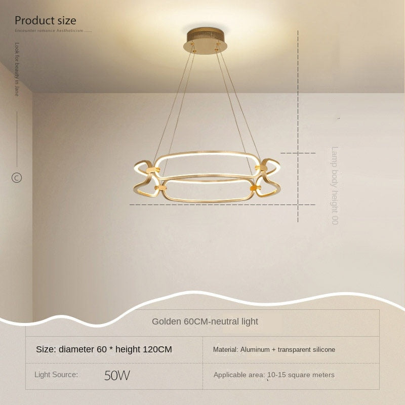 Modern Luxury Living Room Dining Creative Bar Front Desk Online Red Circle Designer Round Art Lamp