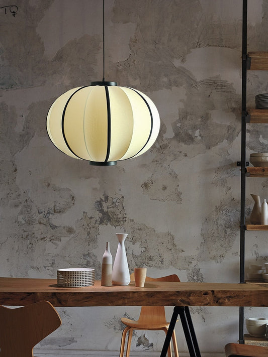 New Retro Lantern Pendant Lights Led E27 Zen Art Indoor Lighting Living Room Restaurant Tea Aisle