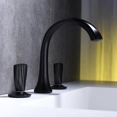 Bathroom Basin Brass Faucet Rose Gold Double Handle Tap Luxury Basin Mixer Hot And Cold Shower Room