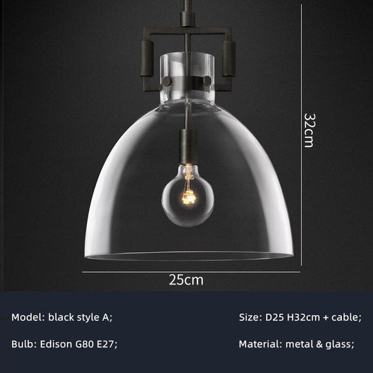 American Retro Edison E27 Led Pendant Light - Gold Metal Adjustable Droplight For Indoor Lighting