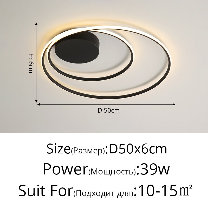 Nordic Led Ring Chandeliers Bedroom Main Lamp Simple Modern Personality Creative Lighting Art