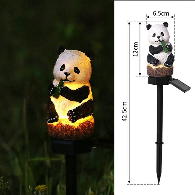 Solar Light For The Garden Panda Owl Lamp Outdoor Waterproof Lawn Stake Yard Home Courtyard Decor